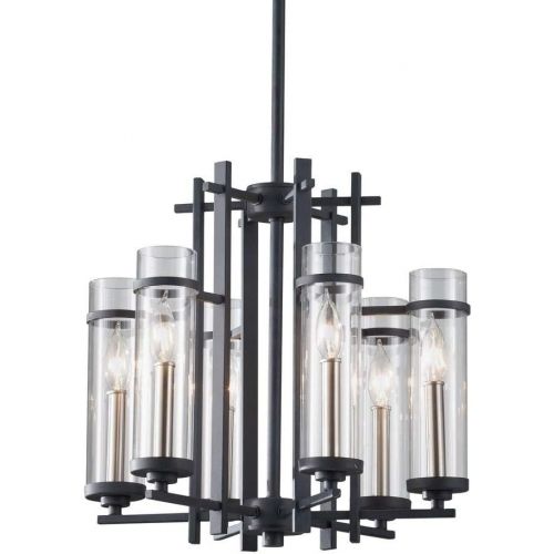  Feiss P1251AFBS Ethan Mini Chandelier Lighting, Iron, 2-Light (6Dia x 17H) 120watts