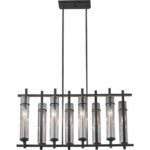  Feiss P1251AFBS Ethan Mini Chandelier Lighting, Iron, 2-Light (6Dia x 17H) 120watts