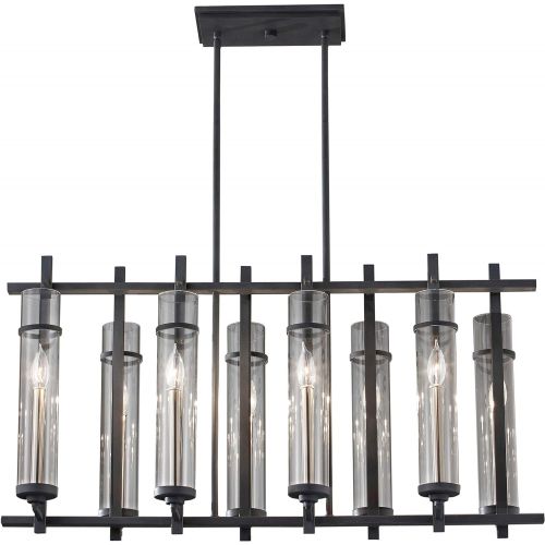  Feiss P1251AFBS Ethan Mini Chandelier Lighting, Iron, 2-Light (6Dia x 17H) 120watts