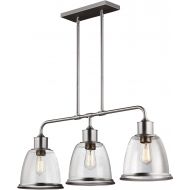 Feiss F30193ORB Hobson Island Chandelier Lighting, Bronze, 3-Light (36W x 14H) 225watts