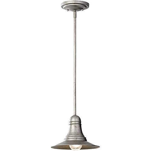  Feiss P1237AP Urban Renewal Industrial Vintage Pendant Lighting, Satin Nickel, 1-Light (9W x 7H) 100watts