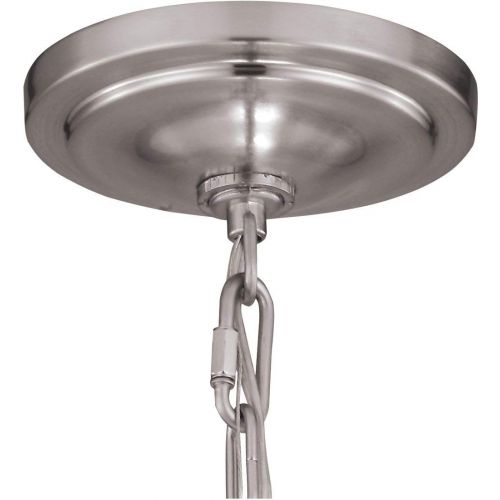  Feiss P1310BS Hounslow Glass Pendant Lighting, Satin Nickel, 1-Light (7Dia x 13H) 60watts