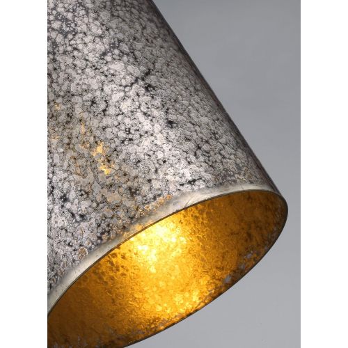  Feiss P1310BS Hounslow Glass Pendant Lighting, Satin Nickel, 1-Light (7Dia x 13H) 60watts
