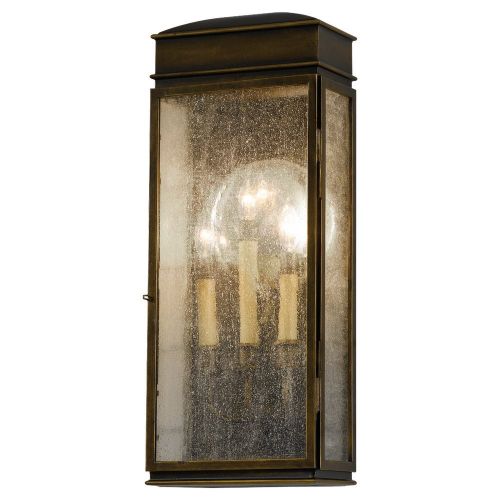  Feiss OL7402ASTB Whitaker Outdoor Patio Lighting Wall Lantern, Bronze, 3-Light (9W x 23H) 180watts