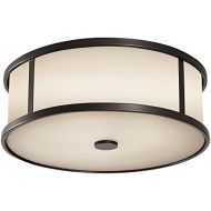 Feiss OL7613ES Dakota Outdoor Flush Mount Ceiling Lighting, Bronze, 3-Light (14Dia x 5H) 180watts