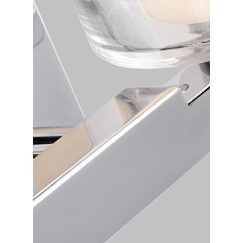  Feiss VS24202CH Volo Glass Wall Vanity Bath Lighting, Chrome, 2-Light (14W x 6H) 80watts