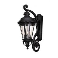 Feiss OL1904BK Castle Outdoor Patio Lighting Wall Lantern, Black, 4-Light (13W x 32H) 240watts