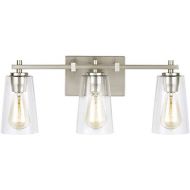 Feiss VS24303SN Mercer Vanity, 3-Light 180 Total Watts, Satin Nickel