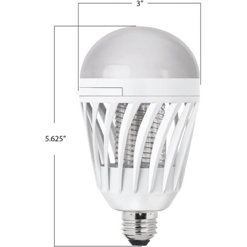  Feit Electric C60/850/BZ/LED 2 in 1 Mosquito Killer Lamp UV Led Electronic Insect & Fly Killer, Bug Zapper LED Light Bulb , White