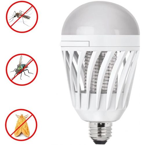  Feit Electric C60/850/BZ/LED 2 in 1 Mosquito Killer Lamp UV Led Electronic Insect & Fly Killer, Bug Zapper LED Light Bulb , White