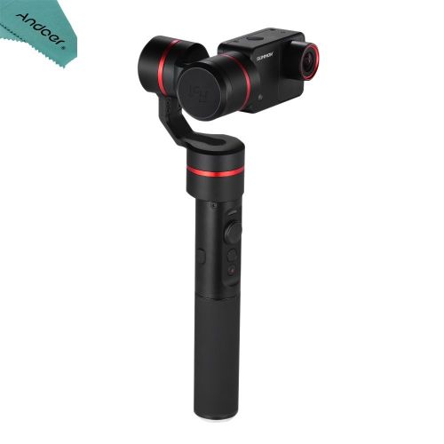  FeiyuTech SUMMON+ 3 Achsen Gimbal und integriert 4K Actionkamera, 25FPS 16 Megapixel 2.0 HD Display mit LED-Fill Light Anti-Ruetteln Ein Tap fuer Panoramaaufnahme