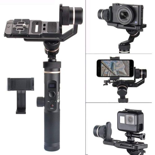  FeiyuTech G6 Plus 3-Axis Handheld Gimbal Stabilizer for Smartphone,Gopro,Canon Sony Micro Single,Including Extension Rod (G6 Plus with Extension Rod)