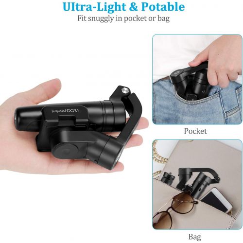  [아마존핫딜][아마존 핫딜] FeiyuTech VLOG pocket Handheld Gimbal Stabilizer Foldable Pocket-Size 3-Axis with One Key Orientation Toggle for iPhone 11/ 11 Pro/ 11 pro Max and Android Smartphones