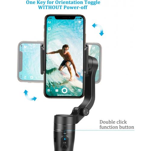  [아마존핫딜][아마존 핫딜] FeiyuTech VLOG pocket Handheld Gimbal Stabilizer Foldable Pocket-Size 3-Axis with One Key Orientation Toggle for iPhone 11/ 11 Pro/ 11 pro Max and Android Smartphones