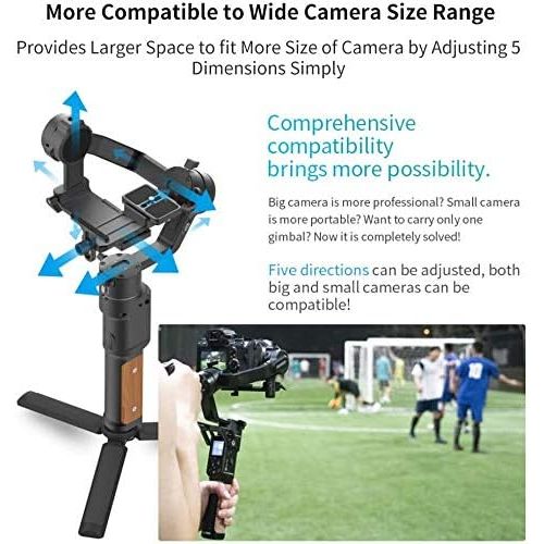  FeiyuTech AK2000C Gimbal Camera Handheld Stabilizer with OLED Touch Screen Compatible for DSLR Camera Sony A9/A7series a6300 Canon M50 EOS R Panasonic Nikon Fujifilm 4.85 lb Payloa