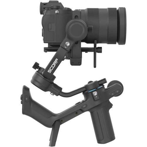  FeiyuTech SCORP-C Gimbal 3-Axis Handheld Stabilizer for Mirrorless / DSLR Cameras for Sony a9/a7/A6300/A6400,Canon EOS R,M50,80D,Panasonic GH4,GH5,Nikon Z7,FUJIFILM XT4/XT3,5.5 lb