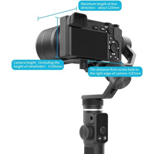  FeiyuTech G6 Max Camera Gimbal Stabilizer for Lightweight Mirrorless/Action/Pocket Camera,Smartphone,SonyZV1 a6300/a6500 Canon 200D M50 Panasonic,GoproHero 8/7/6/5,iOS/Android app,