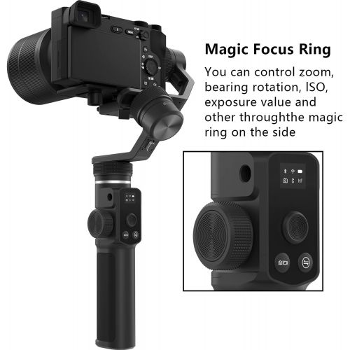  FeiyuTech G6 Max 3 Axis Gimbal Stabilizer for Go Pro 10/9/8/7, Smartphone Gimble Stabilizer for iPhone 13/12/11, Small Mirrorless, Action Camera, Sony A6400, ZVE10, Canon M6, RP, F