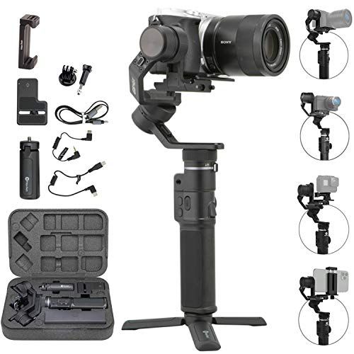  FeiyuTech G6 Max 3-Axis Handheld Gimbal Stabilizer (G6 Plus Upgrade Ver) for Mirrorless Camera Like Sony a7 w/Short Lens,Action Camera Gopro,Smart Phone iPhone 11 Pro Max 8,1.2Kg P