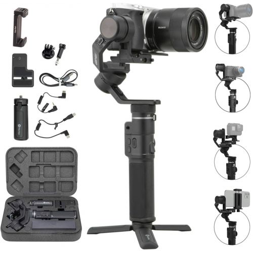  FeiyuTech G6 Max 3-Axis Handheld Gimbal Stabilizer (G6 Plus Upgrade Ver) for Mirrorless Camera Like Sony a7 w/Short Lens,Action Camera Gopro,Smart Phone iPhone 11 Pro Max 8,1.2Kg P