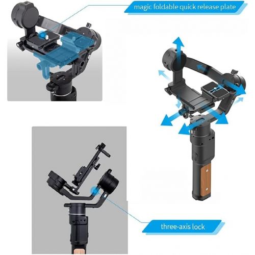  FeiyuTech AK2000C Gimbal Handheld Stabilizer for DSLR Camera Canon 60/70/80D RP,Sony A7C a63/4/5/600,PanasonicGH4/5 Fujifilm Nikon,Optional GripBar,WiFi/Cable Control OLEDScreen,Of