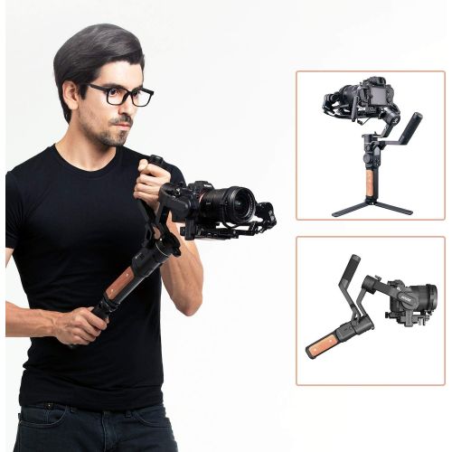  FeiyuTech AK2000s Handheld Gimbal Camera Stabilizer with Handle Bar LCD Screen for DSLR Camera Sony a6300 a6400 a6500 Canon M50 EOS R Panasonic DMC-LX100 Nikon Fujifilm,Official-Au