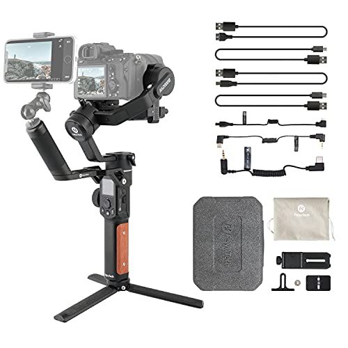  FeiyuTech AK2000S [Official] Camera Stabilizer,Handheld 3 Axis DSLR Mirrorless Camera Gimbal, 4.85lbs Payload,Pull Focus,Zoom for Canon Sony Panasonic Fujifilm Nikon