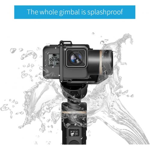  FeiyuTech G6 Gimbal Stabilizer for Gopro 3-Axis Handheld Gimbal for Action Camera Hero 8,7,6,5/Sony RX0/Yi 4k/DJI Osmo Spalsh-Proof,WiFi&Bluetooth,Metal Texture with Screen,Offical