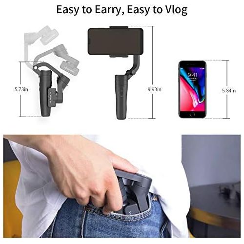  FeiyuTech Official VLOG Pocket 3 Axis Smartphone Gimbal Handheld Stabilizer Vlog YouTube TIK Tok Live Video Fits iPhone SE 11 Pro XR X Android Smartphone Samsung Note 9 S10+ Huawei