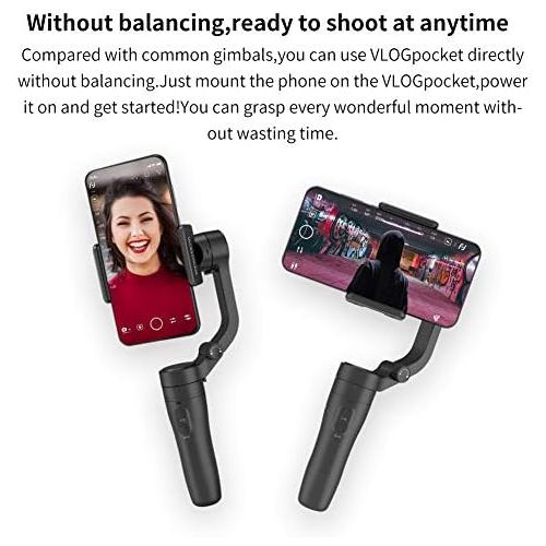  FeiyuTech Official VLOG Pocket 3 Axis Smartphone Gimbal Handheld Stabilizer Vlog YouTube TIK Tok Live Video Fits iPhone SE 11 Pro XR X Android Smartphone Samsung Note 9 S10+ Huawei