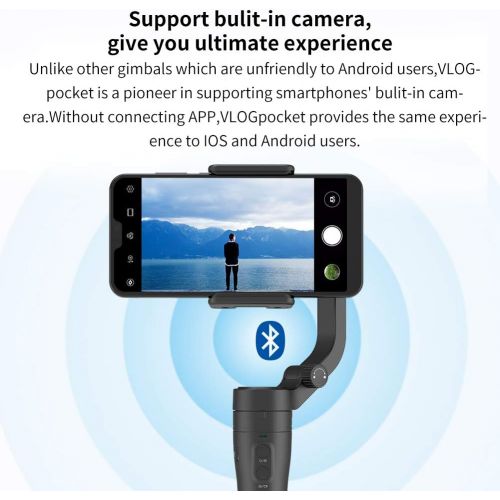  FeiyuTech Official VLOG Pocket 3 Axis Smartphone Gimbal Handheld Stabilizer Vlog YouTube TIK Tok Live Video Fits iPhone SE 11 Pro XR X Android Smartphone Samsung Note 9 S10+ Huawei