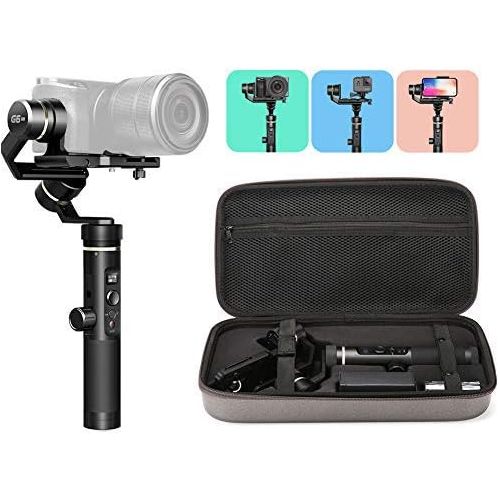  FeiyuTech G6 Plus [Official] 3-Axis Handheld Gimbal Stabilizer 3-in-1 for Lightweight Pocket Mirrorless Camera, GoPro Hero 8/7/6/5 Action Camera and Smartphone,Payload 1.76 lb