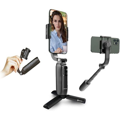  Vimble One Selfile Stick 1Axis Gimbal-FeiyuTech Stabilizer 180mm Extension for Smartphone iPhone 12(no pro max)/12mini 11 Samsung Huawei,MI,YouTube Vlog Record Bluetooth,iOS Androi