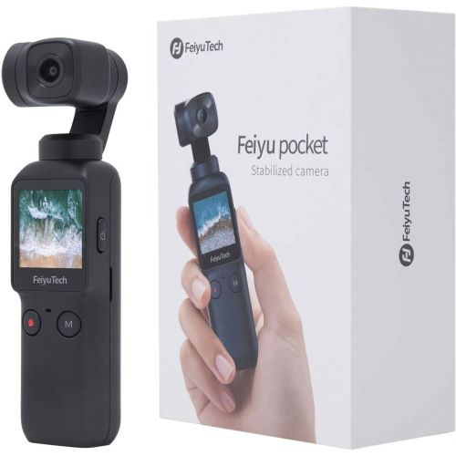  FeiyuTech Official Feiyu Pocket Handheld Gimbal Stabilizer Built-in 4K Camera 3 Axis Stabilizer 1.3 Inch Display Screen,FOV 120° F2.8 Lens,Panorama/Timelapse/Motionlapse/Hyperlapse Photograp