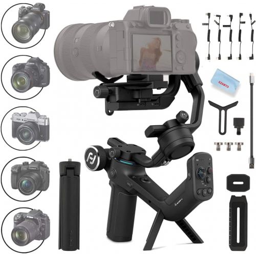  FeiyuTech Gimbal Stabilizer for Mirrorless / DSLR Camera 3-Axis Camera Stabilizer SCORP-C for Sony a9/a7/A6300/A6400,Canon EOS R,M50,80D,Panasonic GH4,GH5,Nikon Z7,FUJIFILM XT4/XT3