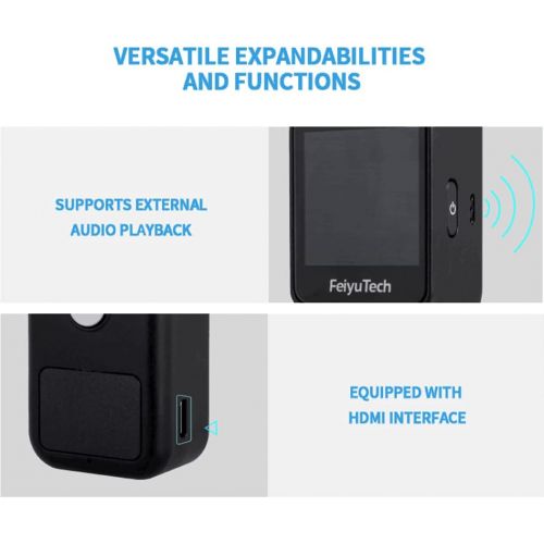  FeiyuTech Feiyu Pocket-2 Action Camera 4K 60FPS 12MP with 3-Axis Gimbal Stabilizer, 130° Wide Angle, 1.3 Touch Screen, WiFi, for Filming Travel Vlog Video