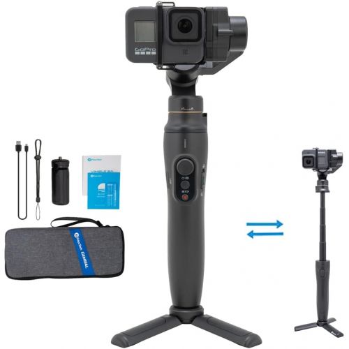  FeiyuTech Vimble 2A 3-Axis Gimbal Stabilizer Telescoping Handheld for GoPro Hero 7/6/5/4, SJCAM, YI-CAM Sports Camera, with Mini Tripod