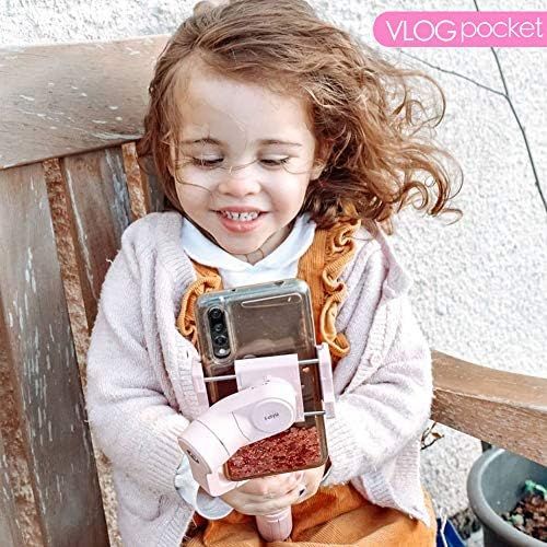  FeiyuTech VLOGpocket 3-Axis Handheld Gimbal Foldable Stabilizer for iPhone 11 iPhone X 8 7 Plus,Samsung,Huawei,XIAOMI and Other Smartphones with Mini Tripod,Pink