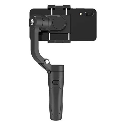  FeiyuTech VLOGpocket 3-Axis Handheld Foldable Gimbal Stabilizer for Smartphone iPhone/Huawei/Samsung/Xiaomi, Black,with Mini Tripod and Extension Rod