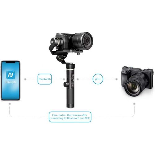  FeiyuTech G6 Plus 3-Axis Handheld Stabilizer Gimbal for Gopro 8 7 6 5 Sony RX0 DJI Osmo Action Camera, Mirrorless Camera,Pocket Camera,Smartphone iPhone X Xs XR 8 7 Xiao MI Samsung