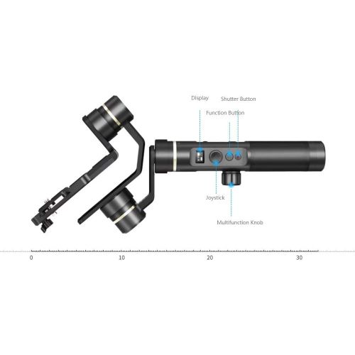  FeiyuTech G6 Plus 3-Axis Handheld Stabilizer Gimbal for Gopro 8 7 6 5 Sony RX0 DJI Osmo Action Camera, Mirrorless Camera,Pocket Camera,Smartphone iPhone X Xs XR 8 7 Xiao MI Samsung