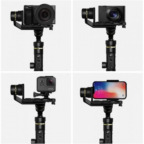  FeiyuTech G6 Plus 3-Axis Handheld Stabilizer Gimbal for Gopro 8 7 6 5 Sony RX0 DJI Osmo Action Camera, Mirrorless Camera,Pocket Camera,Smartphone iPhone X Xs XR 8 7 Xiao MI Samsung
