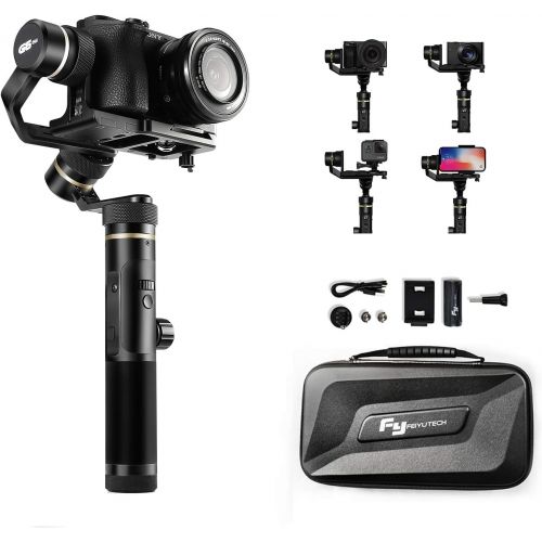  FeiyuTech G6 Plus 3-Axis Handheld Stabilizer Gimbal for Gopro 8 7 6 5 Sony RX0 DJI Osmo Action Camera, Mirrorless Camera,Pocket Camera,Smartphone iPhone X Xs XR 8 7 Xiao MI Samsung