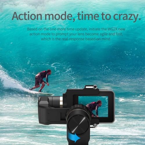  FeiyuTech WG2X 3-Axis Gimbal for GoPro Hero 8/7/6/5/4/3 Wearable Stabilizer Bike Bicycle/Helmet/Car Mounting Gimble for Action Camera