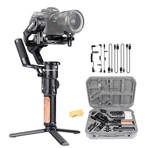  FeiyuTech Feiyu AK2000 S Ak2000S 3 Axis Handheld Gimbal Stabilizer for Sony a9 a7 ii a6500 Series Canon 5D Panasonic GH5 GH4 Nikon D850 Mirrorless and DSLR Digital Camera, Smart Touch Panel