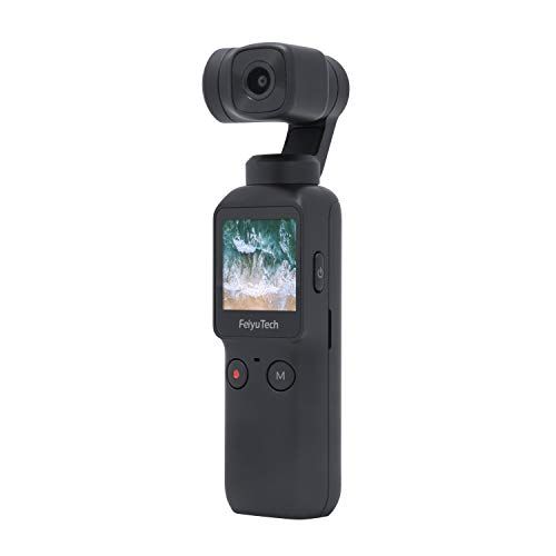  FeiyuTech Feiyu Pocket 3-Axis Camera Gimbal Stabilizer 4K HD 8X Slow Motion Smart Tracking Hyperlapse Motion Trail Time-Lapse Panoramic 1.3 Touchscreen 1.25 Attachable to Smartphone Video Vl