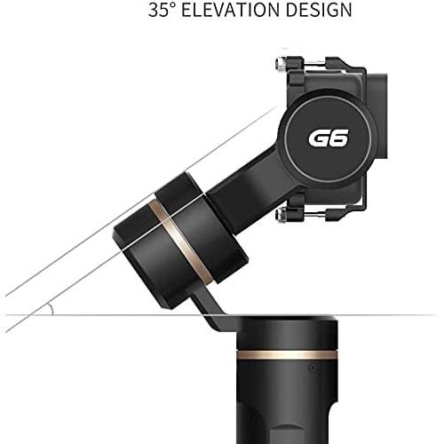  FeiyuTech G6 Updated Version (V2) Splash-Proof Handheld stabilizer Gimbal Compatible for Hero 8 7 6 5 4 3, Sony RX0, Yi 4K, AEE Action Camera, Adapted to Hero 8 with Tripod (G6 V2)