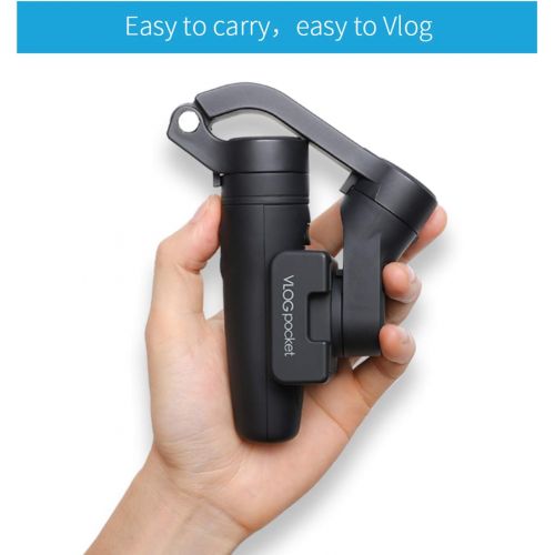  FeiyuTech Vlog Pocket Handheld Phone Gimbal Smartphone Stabilizer Foldable for iPhone 11 X Xs XR 8 7 Plus 6, Xiao Mi Samsung Huawei Android Smartphones (Balck)