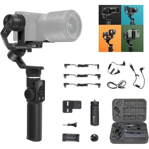  FeiyuTech G6 Max Gimbal 3 Axis Handheld Gimbal Stabilizer Fits Sony a6000 a6300 a6400 a6500 Canon EOS 200D II EOS M50 FujiFilm X-T30 GoPro 8 iPhone 11 Pro iPhone Xs Max Splashproof