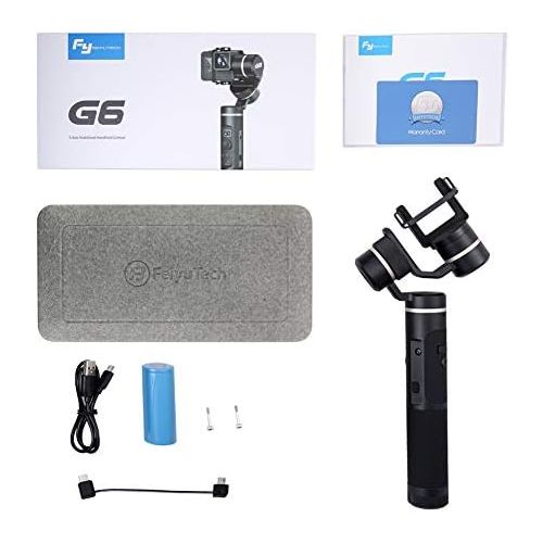  FeiyuTech G6 3-Axis Handheld Gimbal,Fits GoPro Hero 8/Hero 7/Hero 6/Hero 5/Hero 4/Hero 3/Sony RX0,Comes with Mini Tripod and Lateral Smartphone Holder